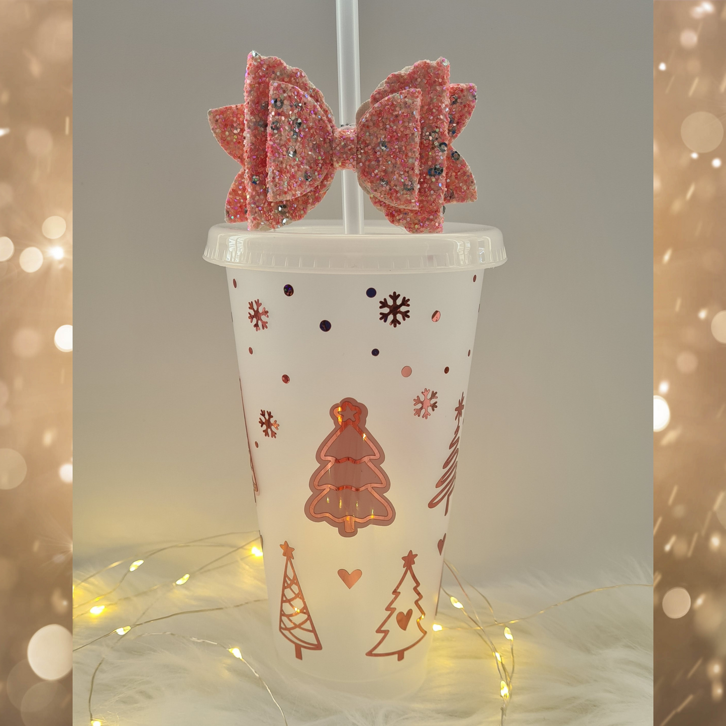 Pink Christmas Tree 24oz Cold Cup