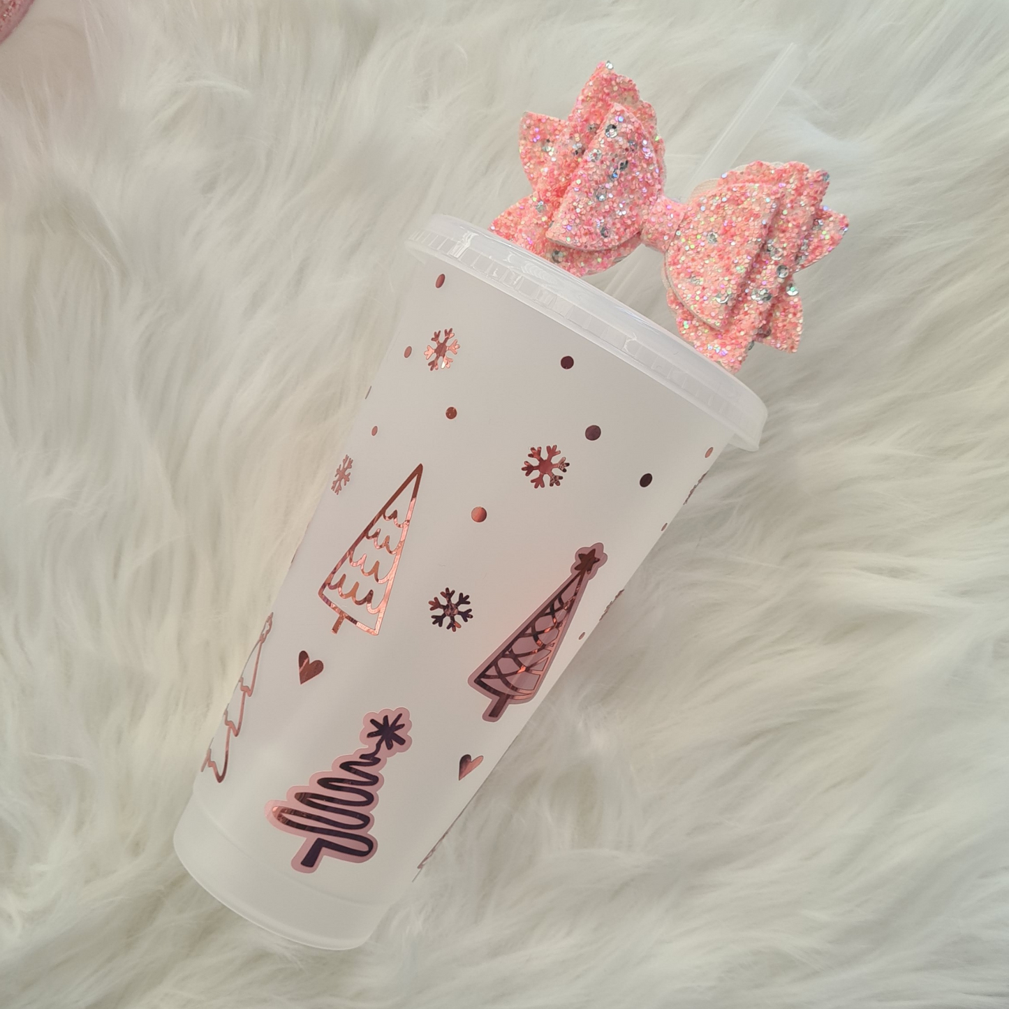 Pink Christmas Tree 24oz Cold Cup