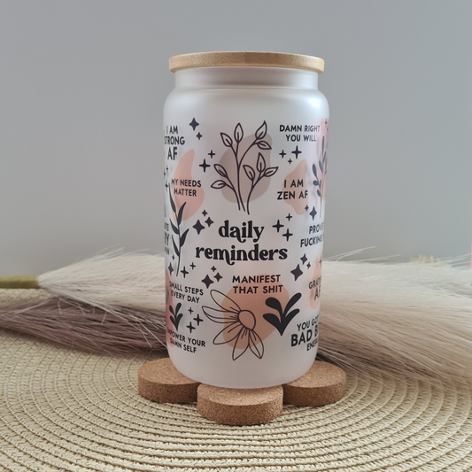 UPDATED Affirmations Glass Can